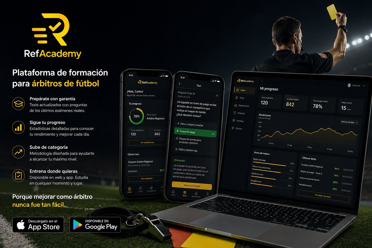 RefAcademy — Plataforma para árbitros de fútbol
